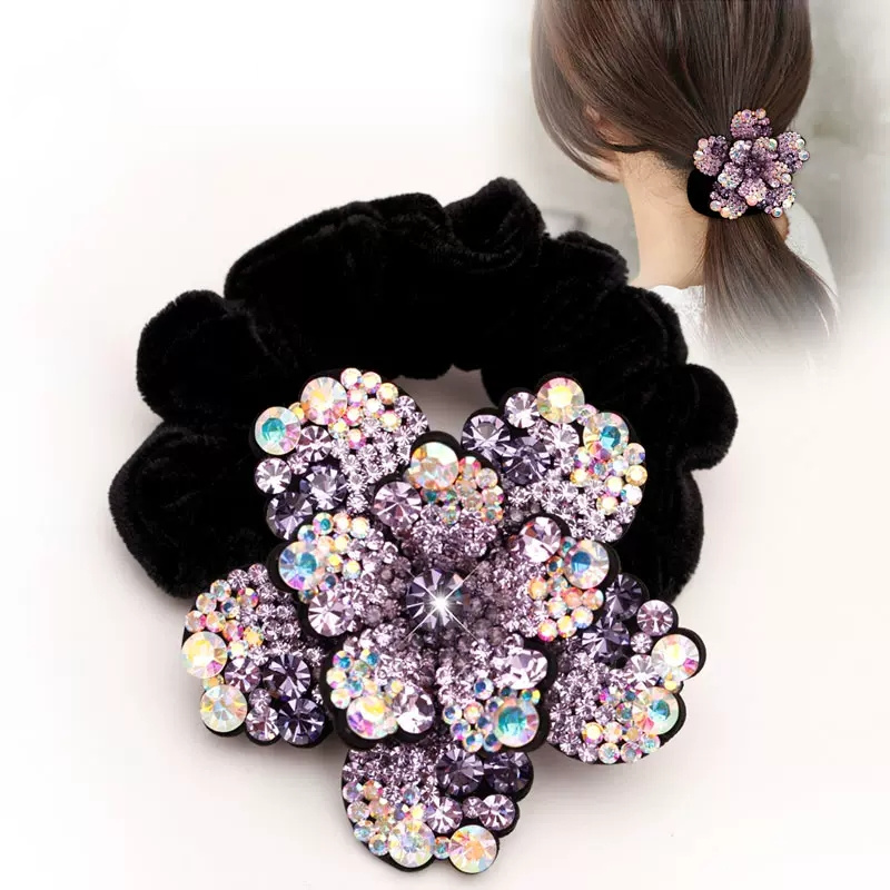 Women Rhinestone Scrunchies Ve - đánh giá và giá Silicone Band Women