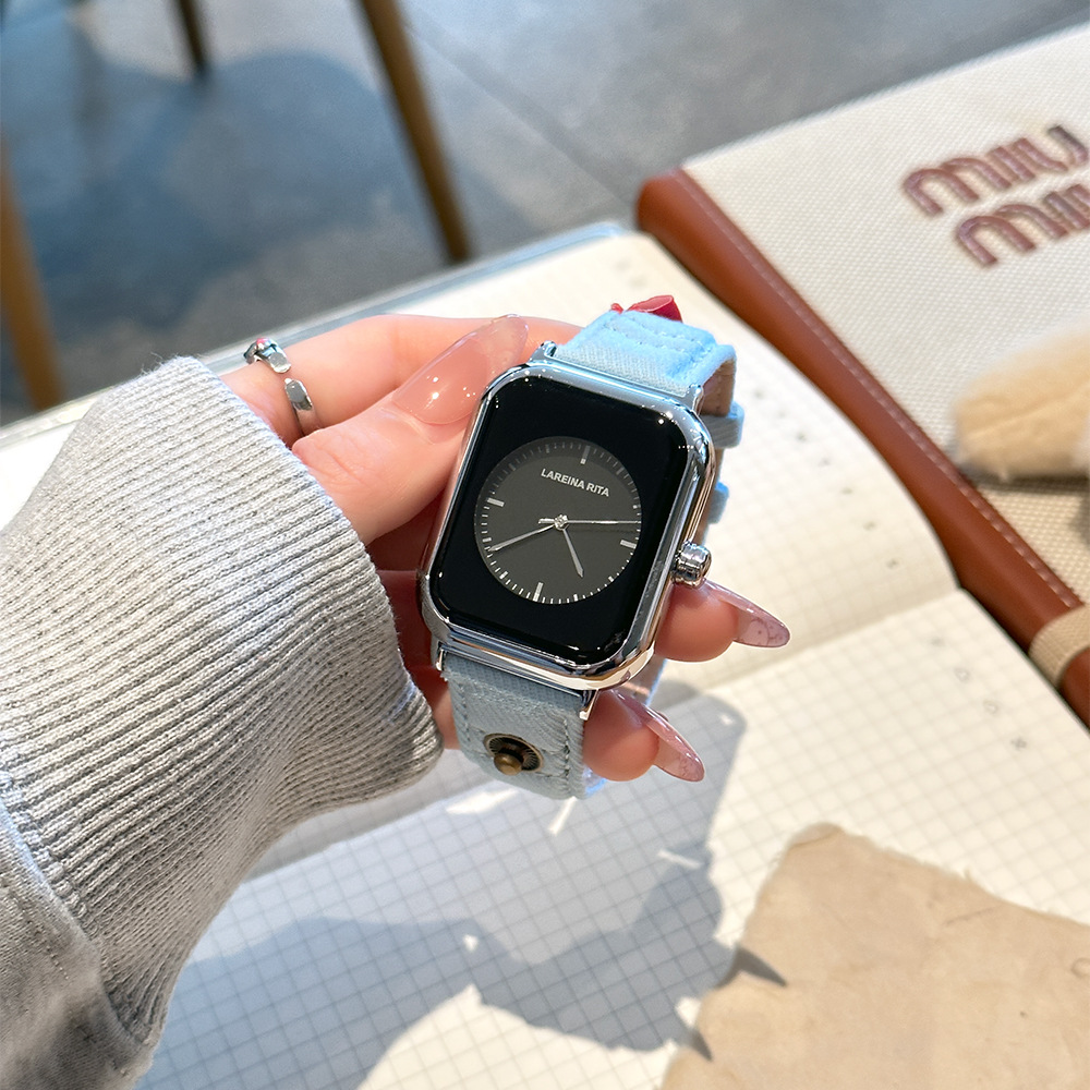 New Stylish Square Watch With  - đánh giá và giá Canvas Strap Watch