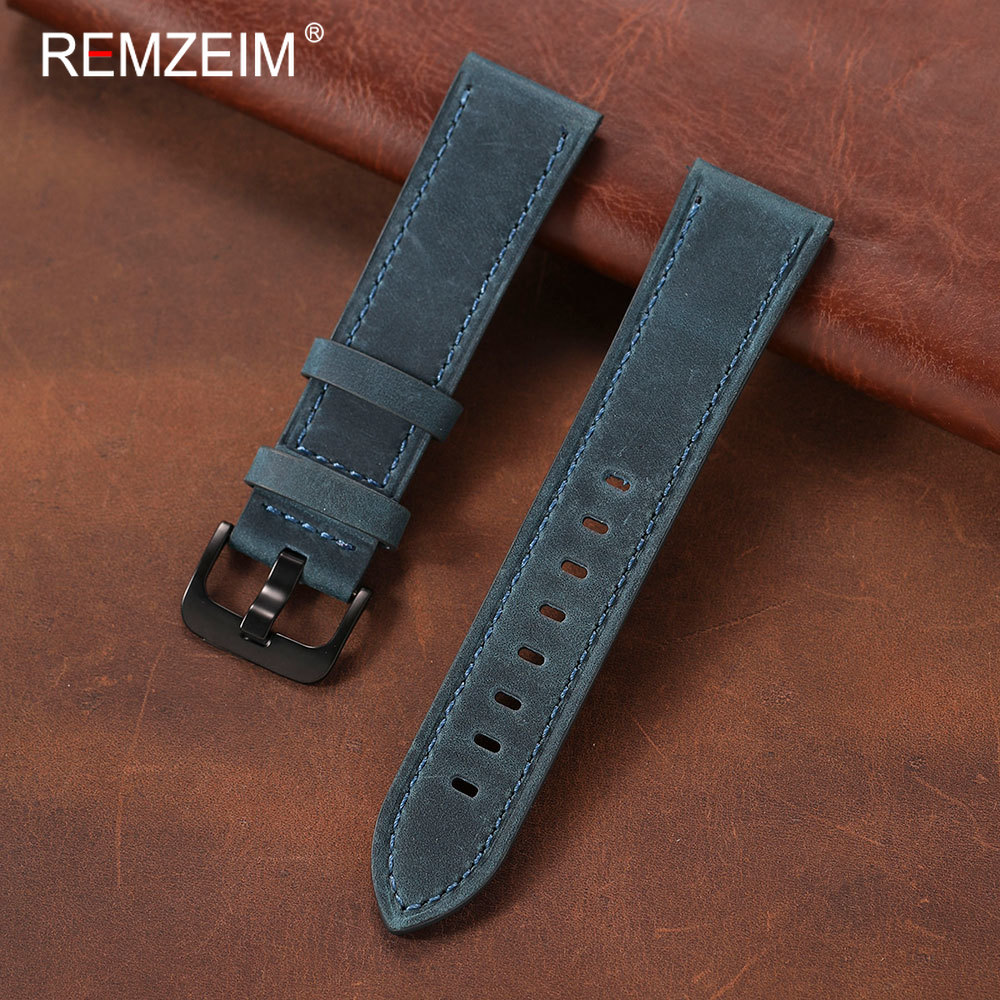 Classic Men's Crazy Horse Leat - đánh giá và giá Suede Strap Watch