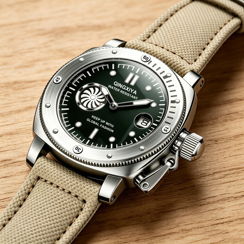 Cool Creative Khaki Canvas Str - đánh giá và giá Canvas Strap Watch