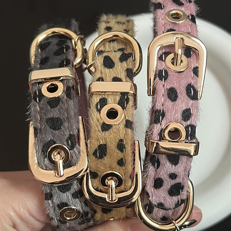 Leopard Pattern Small Dog Coll - đánh giá và giá Leather Strap Quick Release