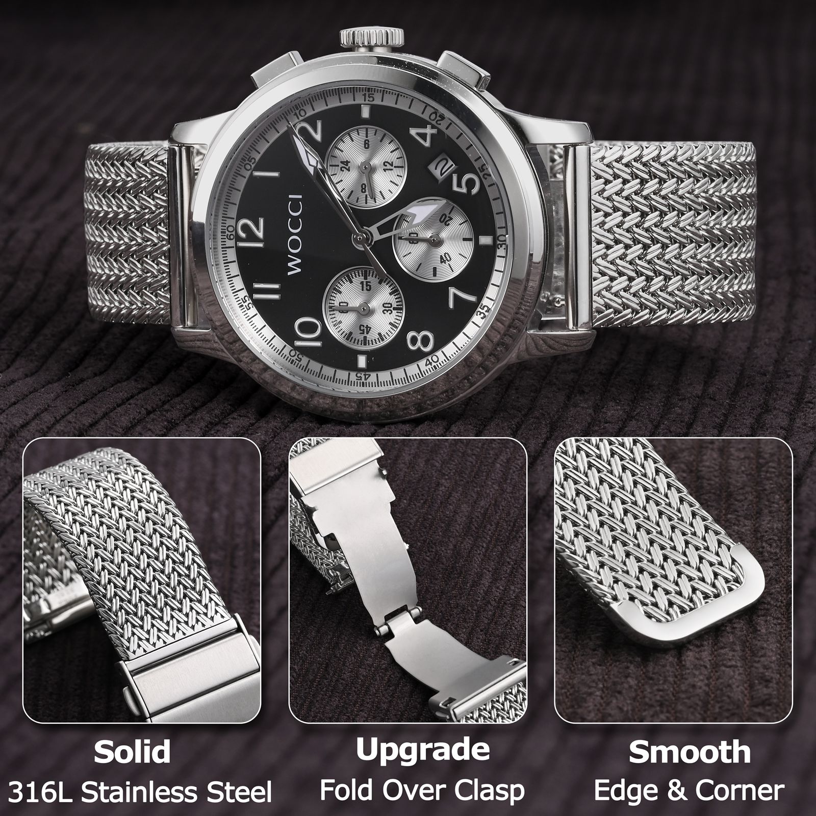 WOCCI Elite Metal Watch Band,  - đánh giá và giá Nato Strap Nylon