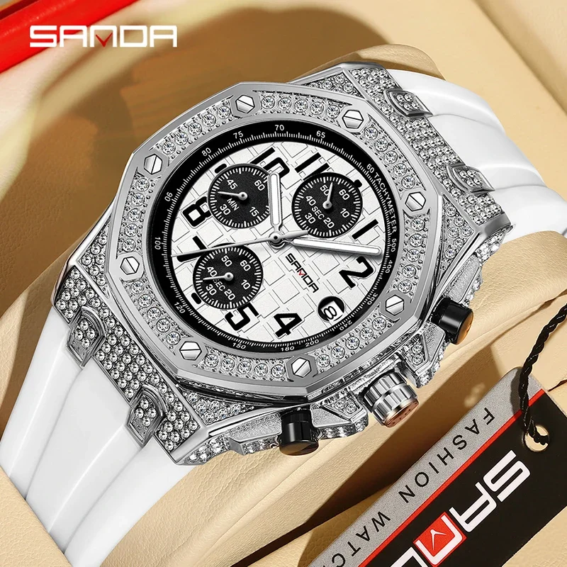 SANDA 7026 Men's Quartz Watch  - đánh giá và giá Tropic Strap Vintage