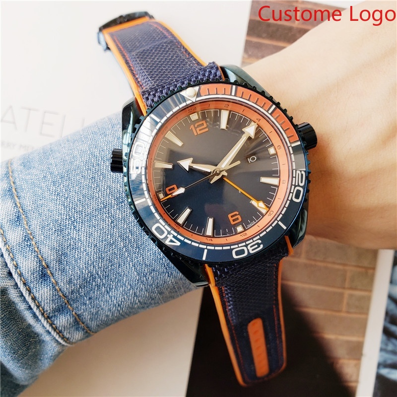 Men GMT Diving Watch Blue Oran - đánh giá và giá Rubber Strap Diver