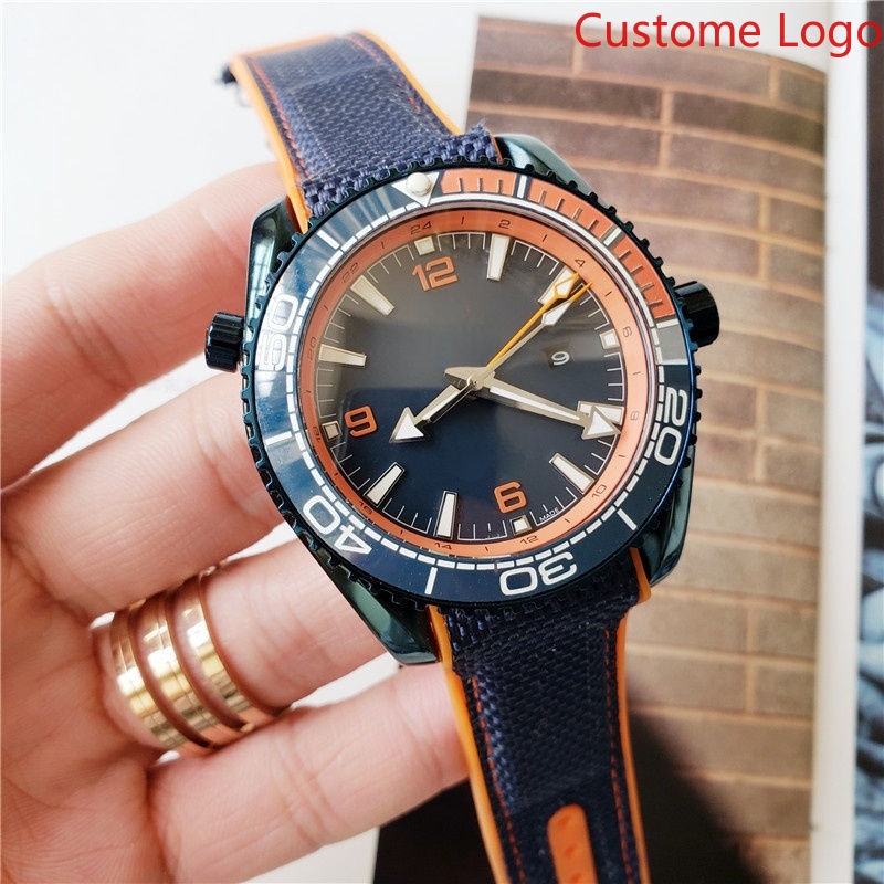 Men GMT Diving Watch Blue Oran - đánh giá và giá Rubber Strap Diver