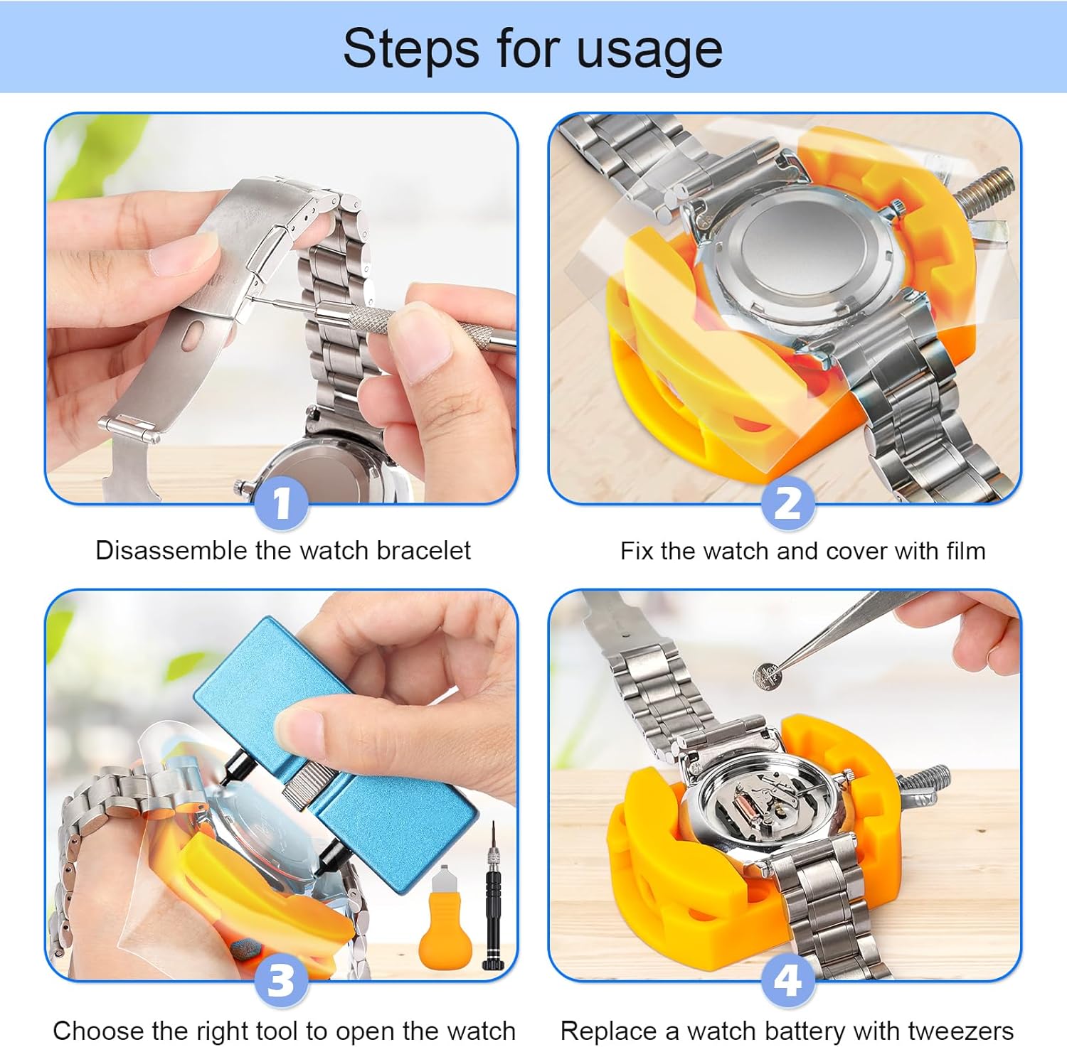 32 pcs Watch Battery Replaceme - đánh giá và giá Spring Bar Tool Set
