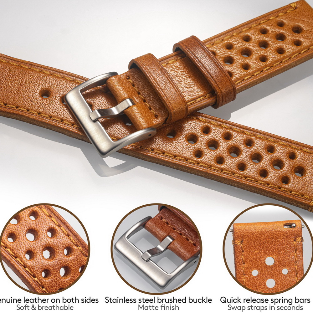 Hemsut Cowhide Watch Band Quic - đánh giá và giá Suede Strap Watch