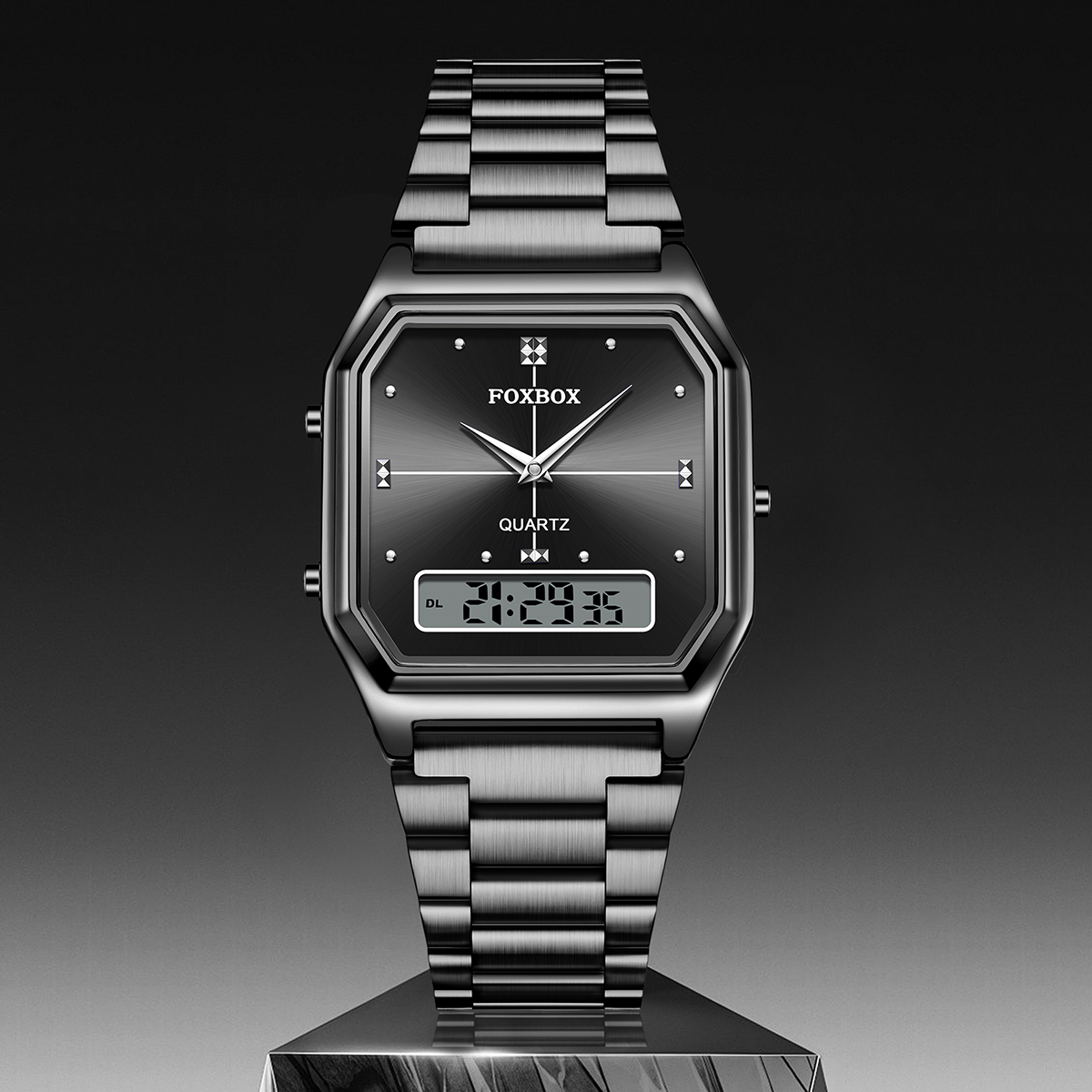 FOXBOX Top Original Casual Wat - đánh giá và giá Stainless Bracelet Diver