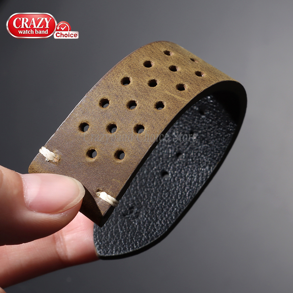 18/19/20/21/22/24mm Handmade L - đánh giá và giá Suede Strap Watch